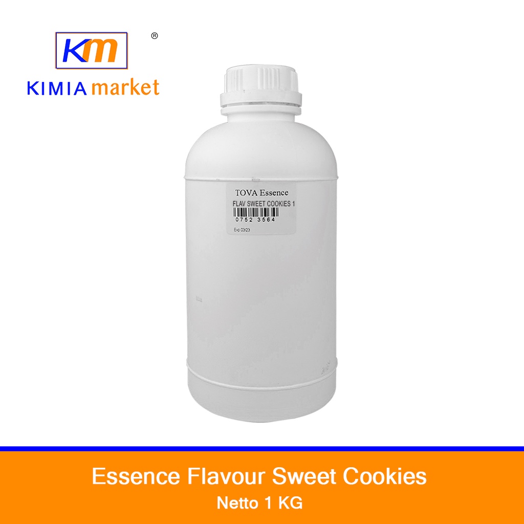 

Essence Makanan/Minuman TOVA Flavor Sweet Cookies 1 KG / Perisa Makanan / Penambah Aroma Cair / Perisa Cair Sweet Cookies / Essen Kue Manis Makanan/Minuman