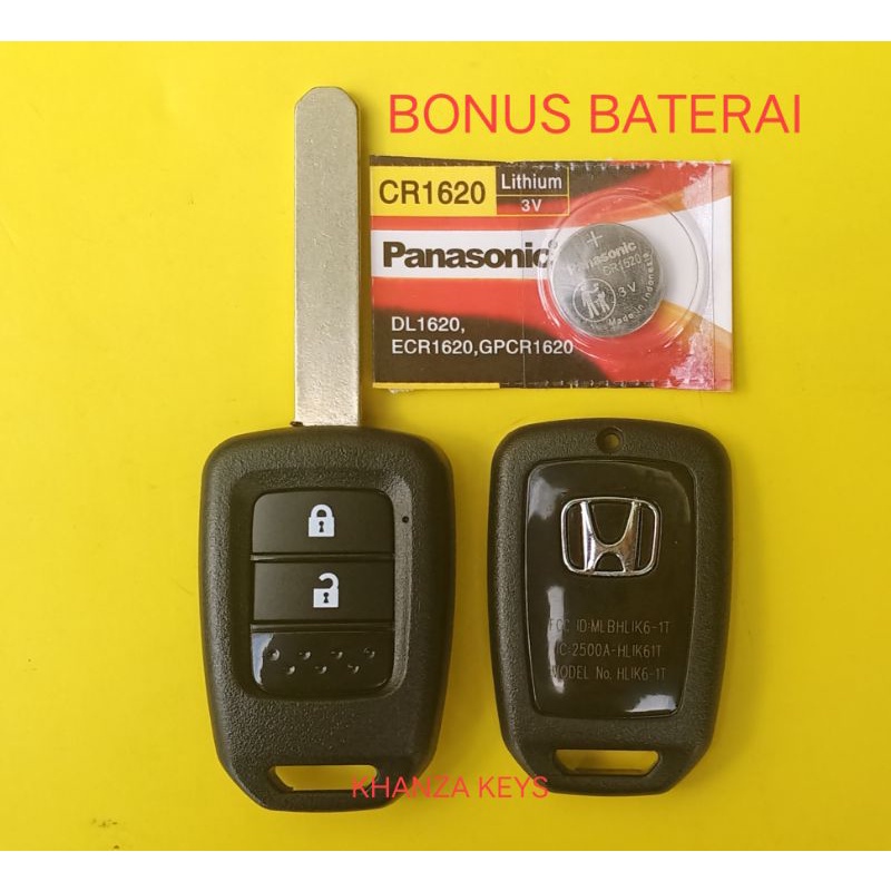 Casing kunci honda brio mobillio BRV HRV JAZZ Kwalitas bagus bonus baterai