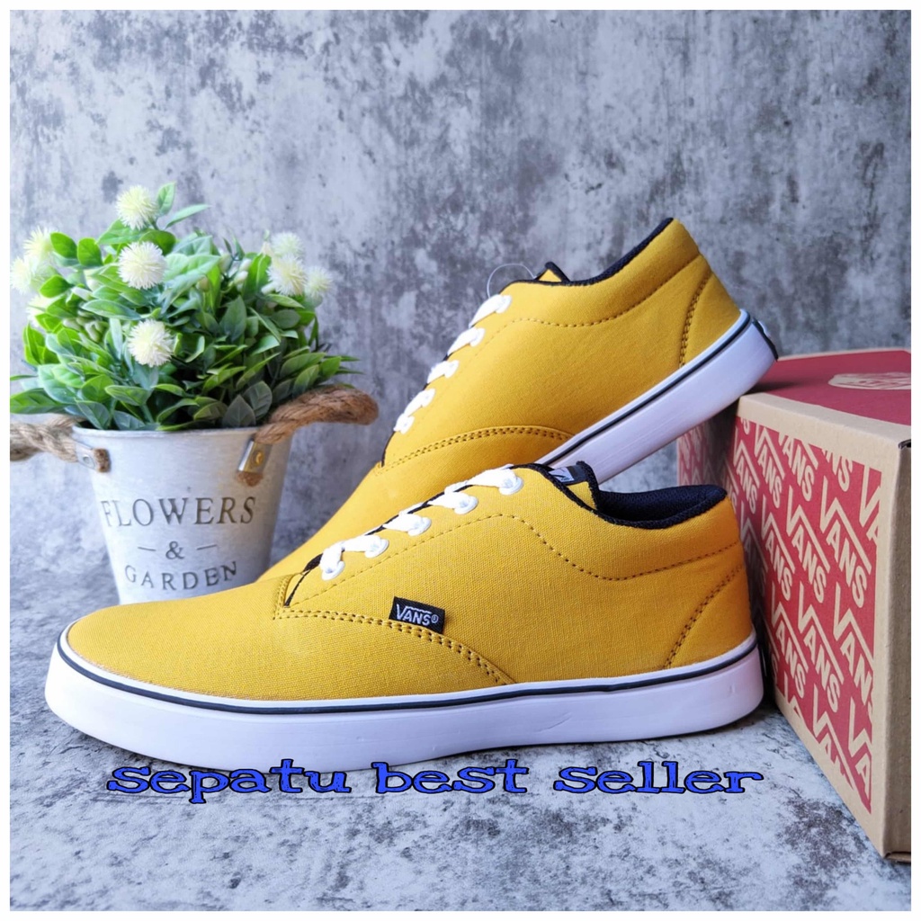 COD Sepatu Sekolah Vans Era Authentic California kuning Pria Wanita