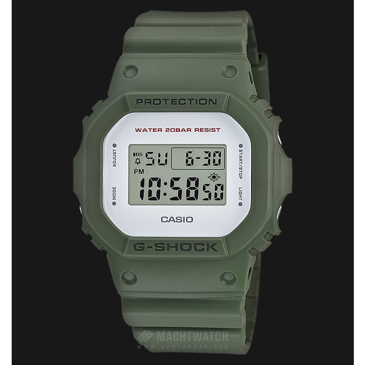 Jam Tangan Pria Casio G-Shock DW 5600M / DW 5600 Green Army - Hijau