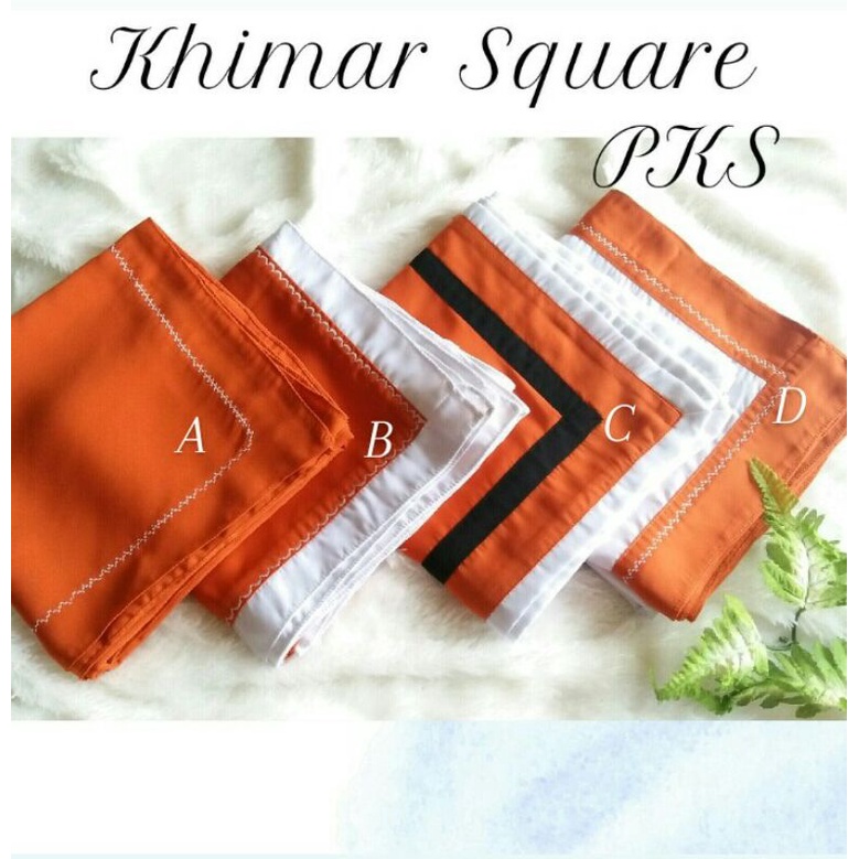 Jilbab Segiempat PKS Orange