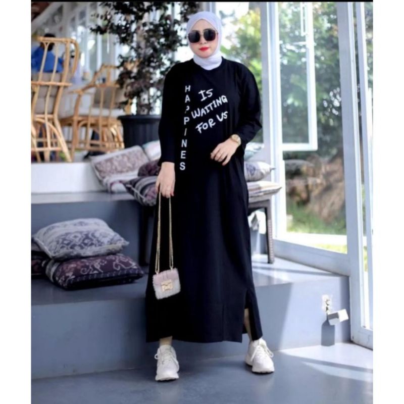 DRESS MIDI HAPPINESS DRESS MIDI KAOS MIDI DRESS