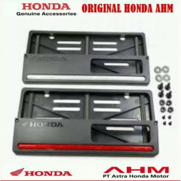 DUDUKAN COVER PLAT NOMOR HONDA ORIGINAL AHM GENUINE UNIVERSAL