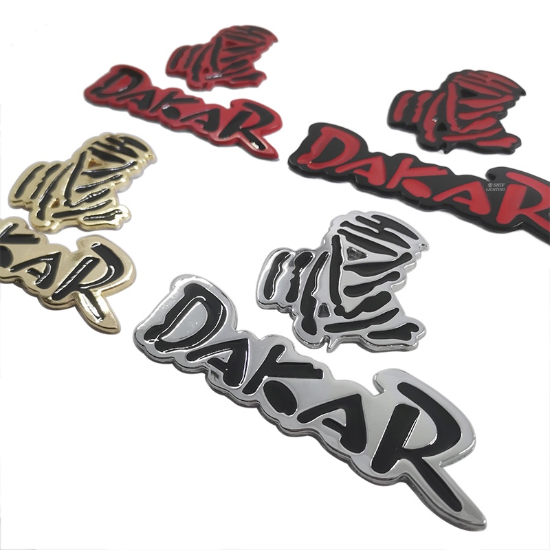 1pc Stiker Emblem Logo Dakar Rally Racing Bahan Metal Untuk Dekorasi Mobil Jeep / Truk