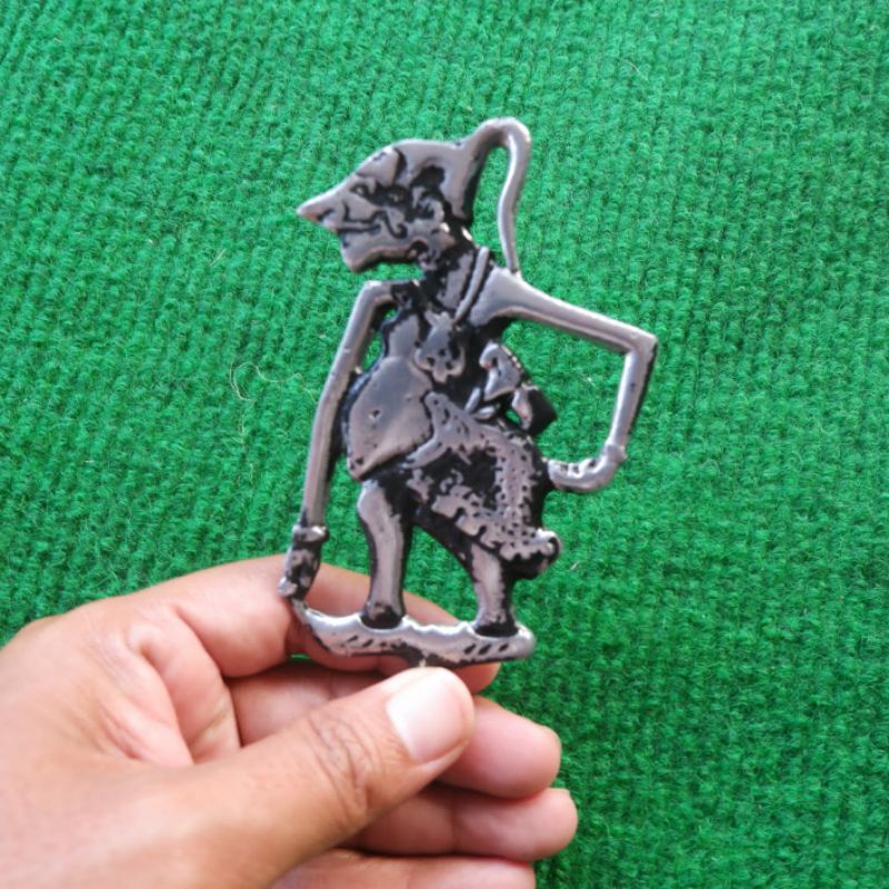 aa FURNITURE KUNINGAN MINIATUR WAYANG KULIT TOKOH PUNOKAWAN PETRUK AKSESORIS PAJANGAN HIASAN ANTIK K