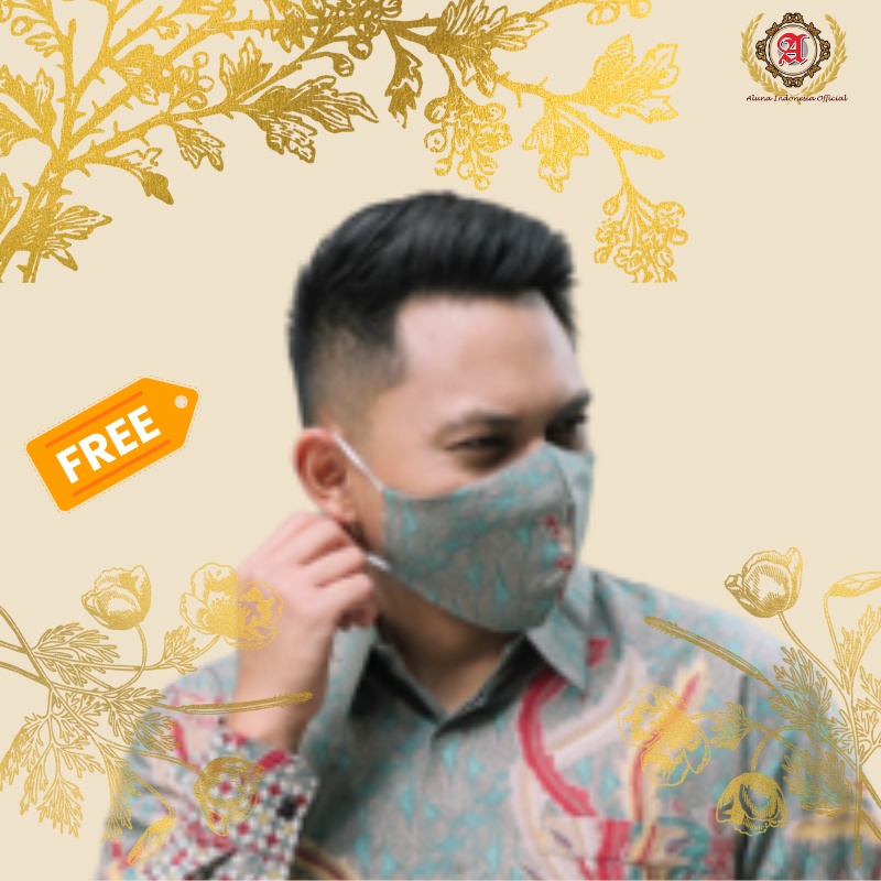 [TDK UTK DIJUAL TERPISAH] Masker Kemeja Batik Pria Premium Solo Lengan Panjang Produsen Pabrik Batik