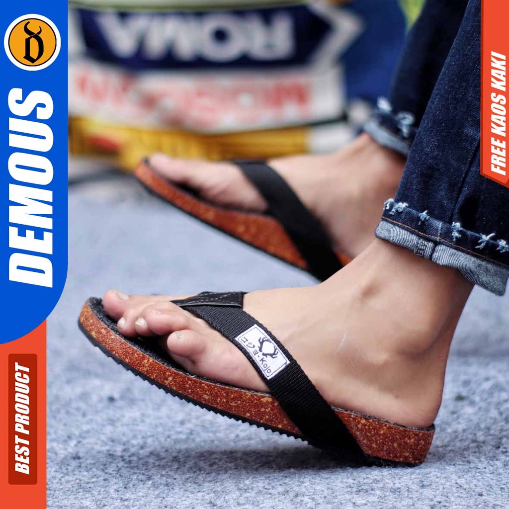 DEMOUS SORA Sandal Jepit Pria Simple Terbaru Kekinian