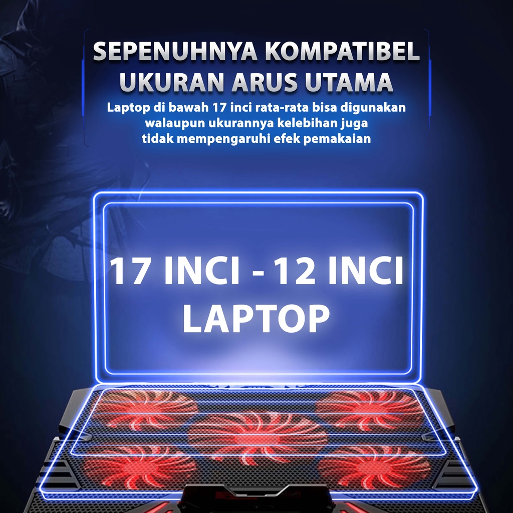 Cooling Pad Laptop 5 NAJU ICE FAN Kipas Laptop K5