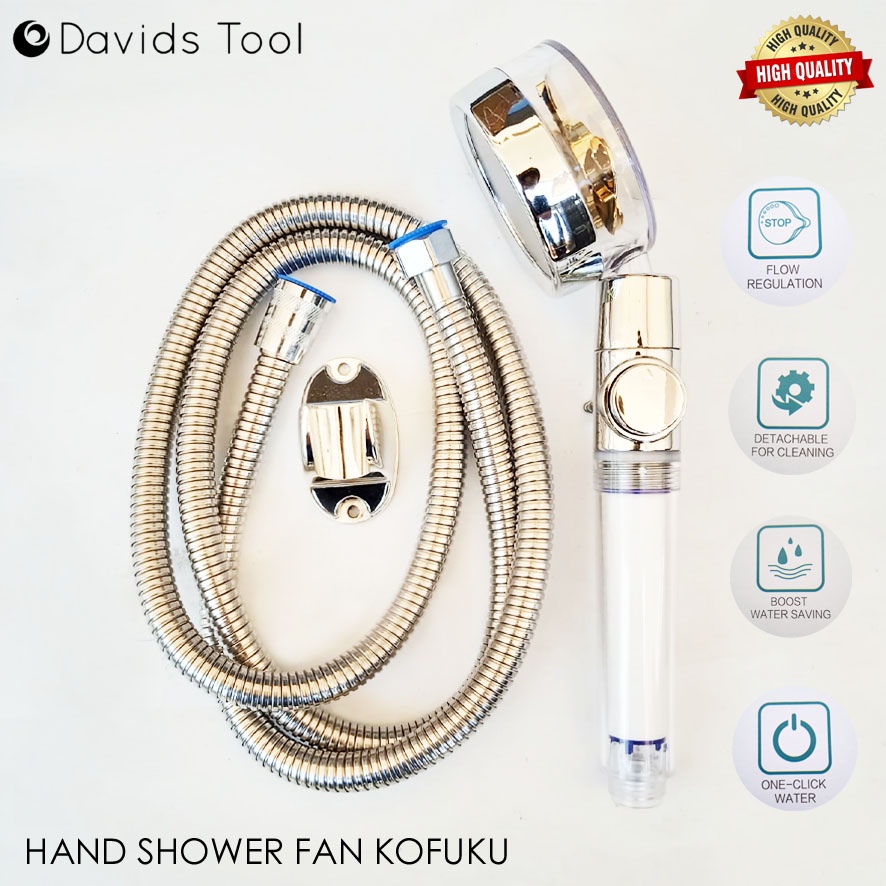 Turbo Fan Kepala Shower Head Sower Mandi Set Kofuku