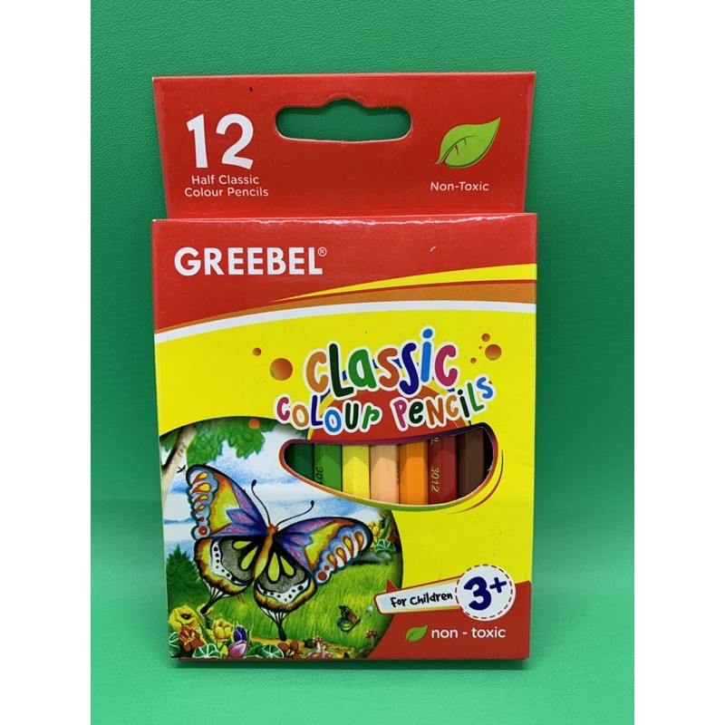 

GREEBEL Pensil Warna Ukuran setengah Classic Colour 12 warna 3012