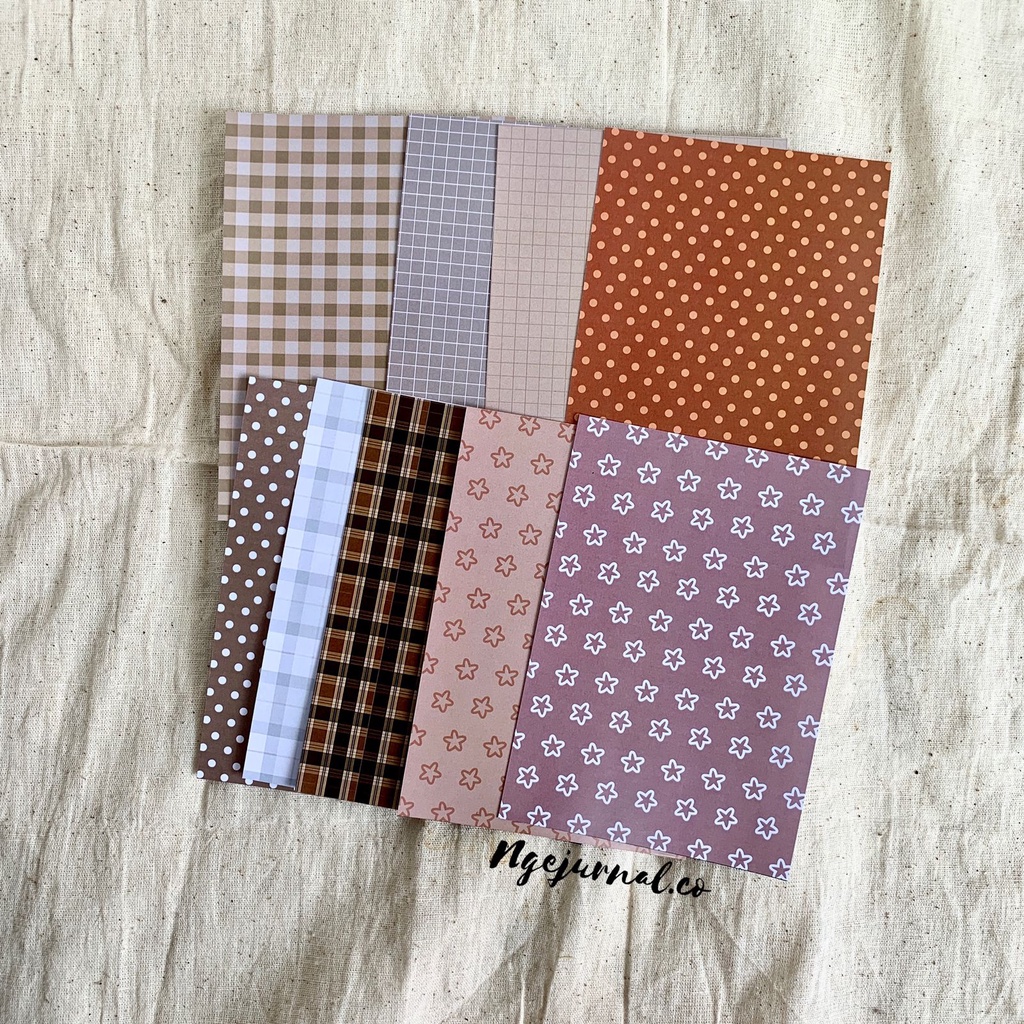 

PATTERN PAPER/ KERTAS CRAFT/ KERTAS HIASAN JURNAL Set (isi 9pcs)