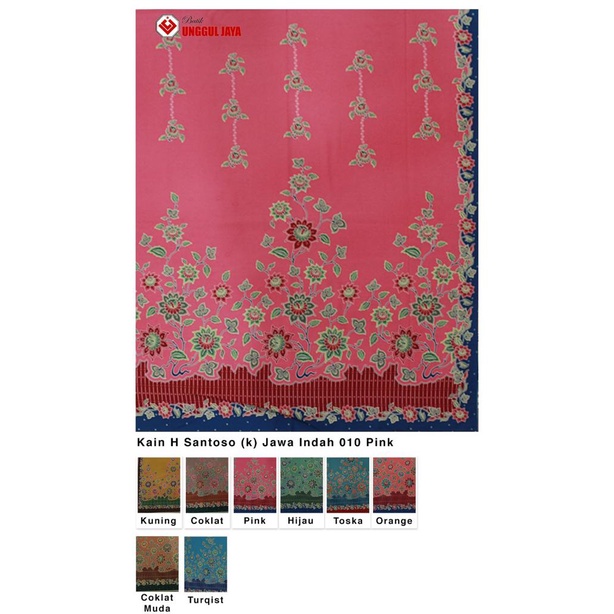 Kain Panjang Batik Katun Motif Bunga Warna Hitam Orange untuk Bawahan dan Dress