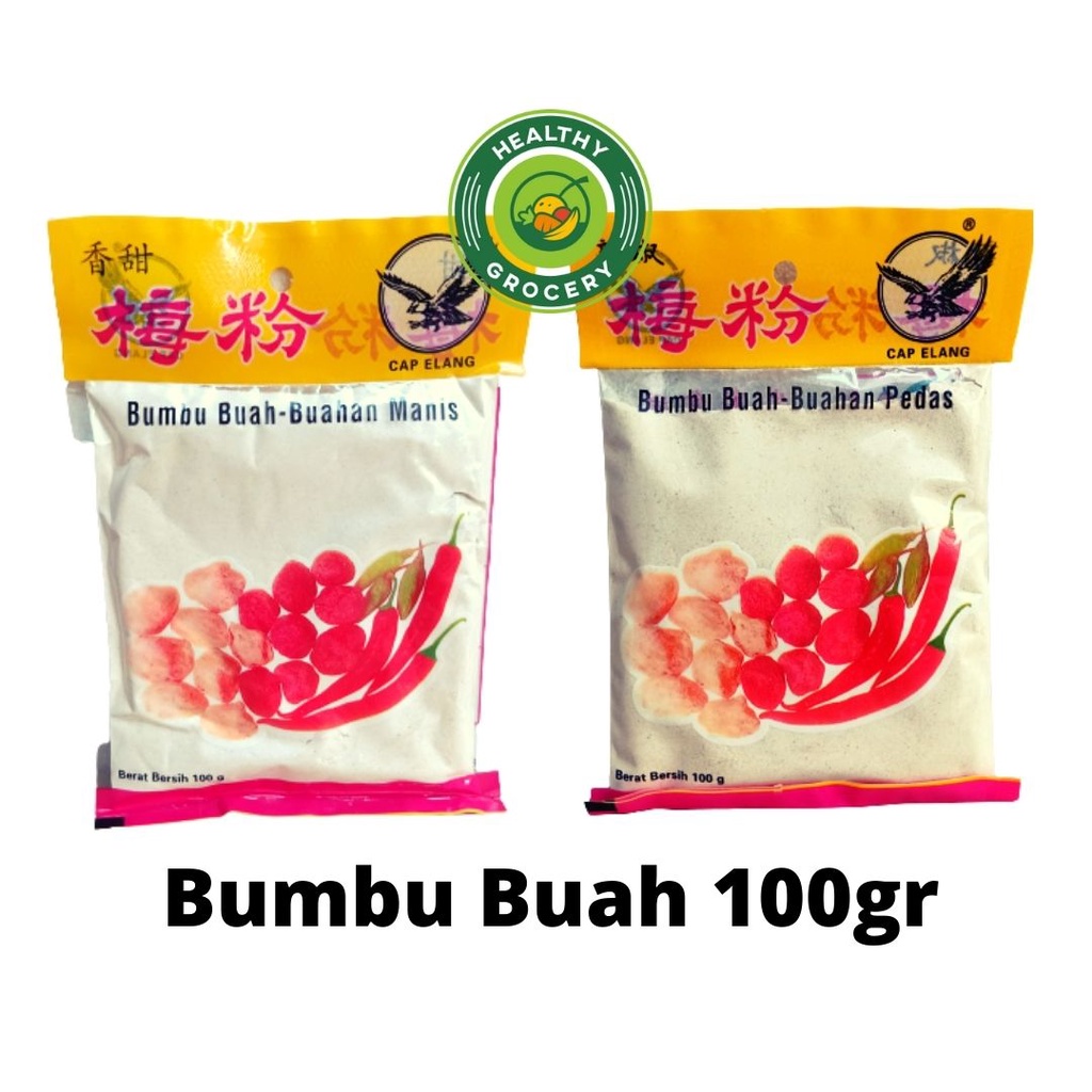 

Cap Elang Bumbu Buah Sachet 100gr Pedas / Manis garam rujak / garam penyedap buah / Bumbu Buah Pedas Manis Cap Elang