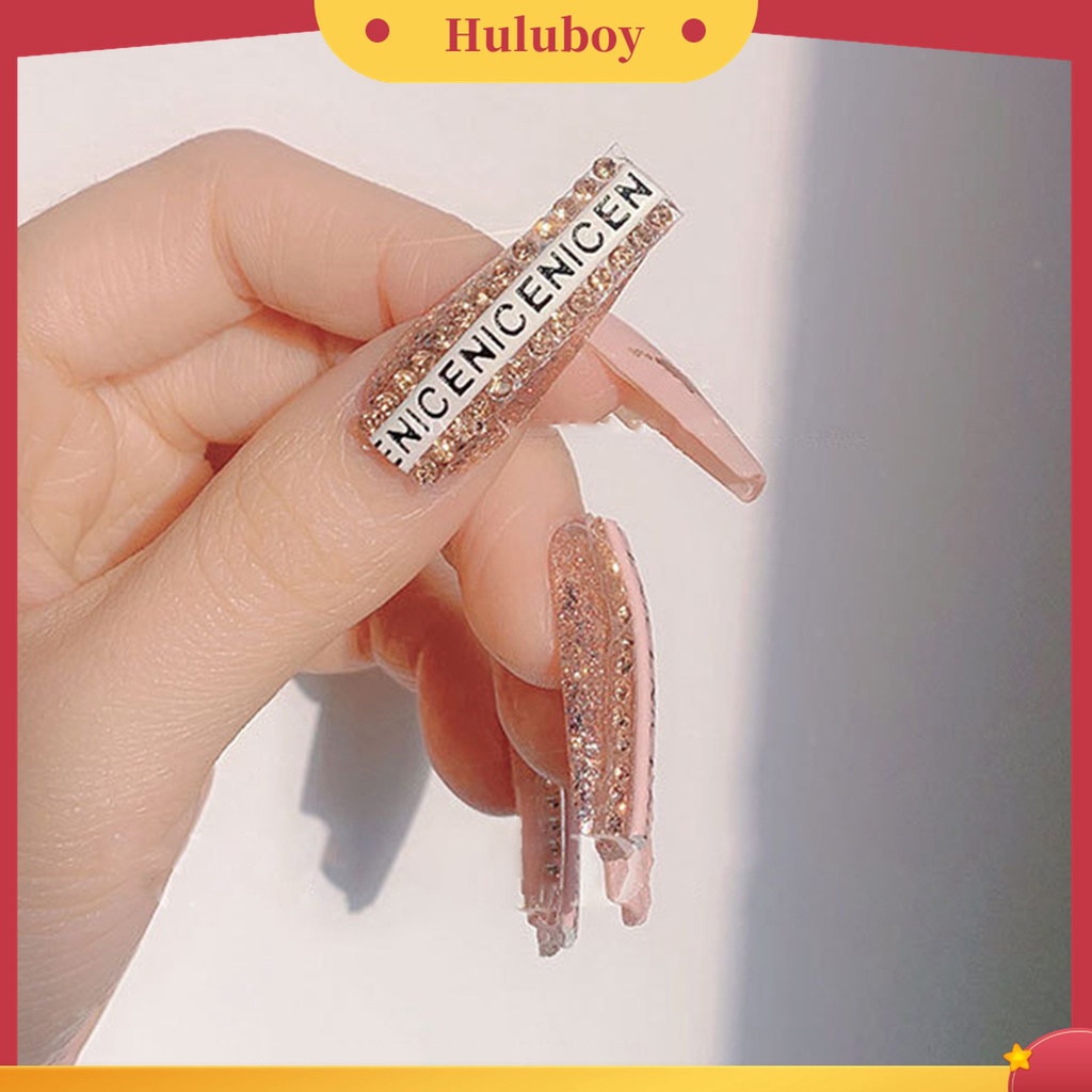 Huluboy Huluboy♡ 1 Set Tape Perekat Kuku 3D Tahan Lama Untuk Wanita