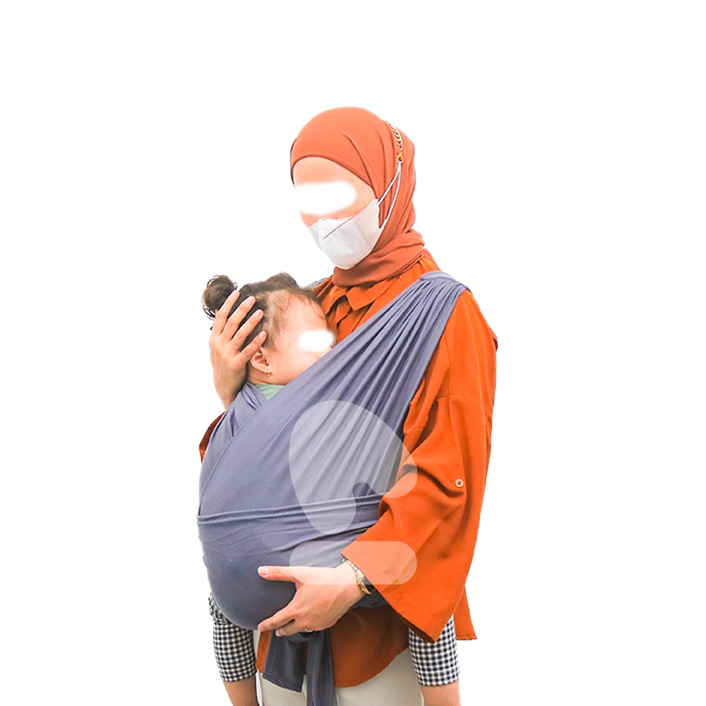 Gendongan Bayi Depan dan Samping Babywrap 3in1 Dooladoo + Sash Belt