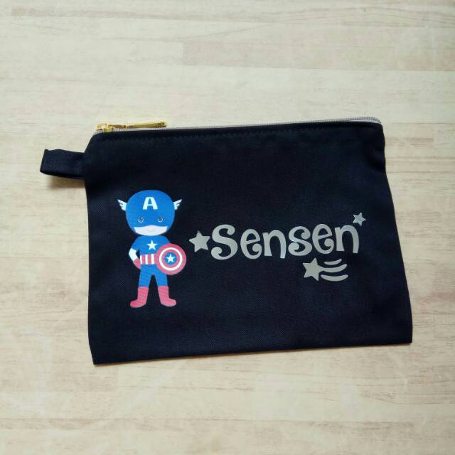 

POUCH / TEMPAT PENSIL / DOMPET GAMBAR BISA REQUEST + NAMA