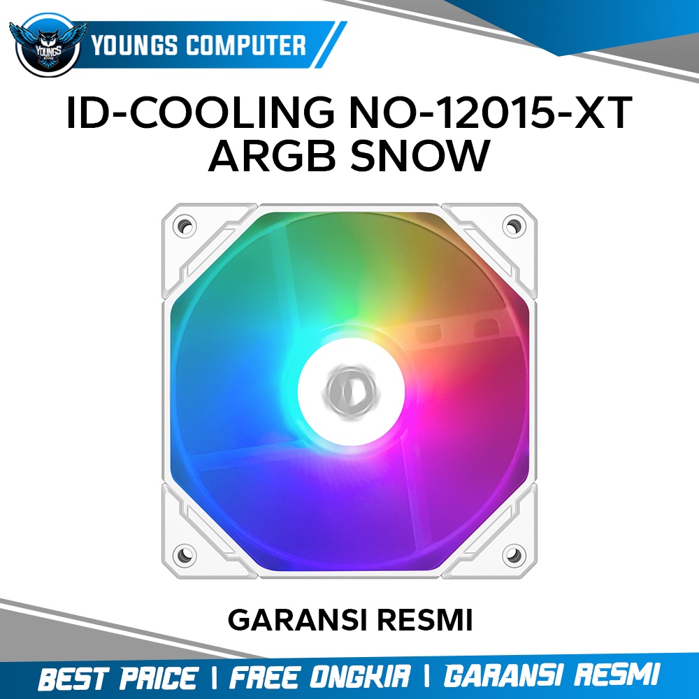 ID-COOLING NO-12015-XT ARGB SNOW SLIM 120mm PWM Fan Case / Casing 12cm