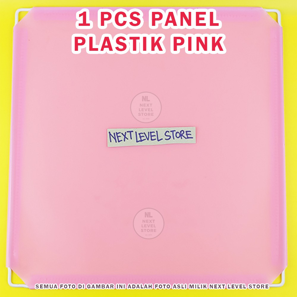 DIY Panel Pagar Kandang 35x35cm Anjing Kucing Kelinci Kura Lemari Rak Sepatu Tanaman - Pilih di VARIASI-Panel Plastik Pink