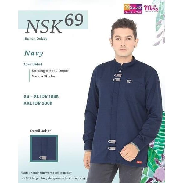 NIBRAS NBRS SARIMBIT SYARI 69 BIRU NIAGARA BAJU COUPLE MUSLIM LEBARAN TERBARU NIBRAS [BISA COD]