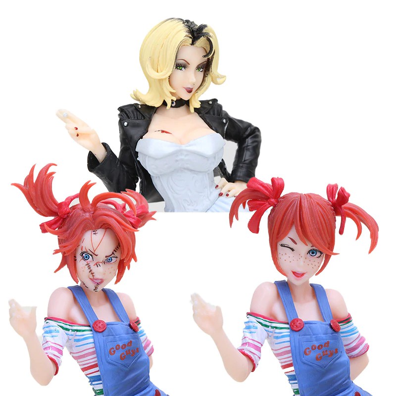 Import Bride of Chucky figure NECA Childs Play GOOD GUYS Chucky Horror Bishoujo Statue PVC Action