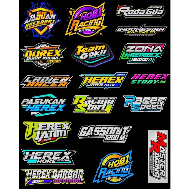 STICKER FULL HEREX RACING TIGER MP MOTOR CB STICKER GL STIKER MEGAPRO DRAG BIKE RACINGHELL