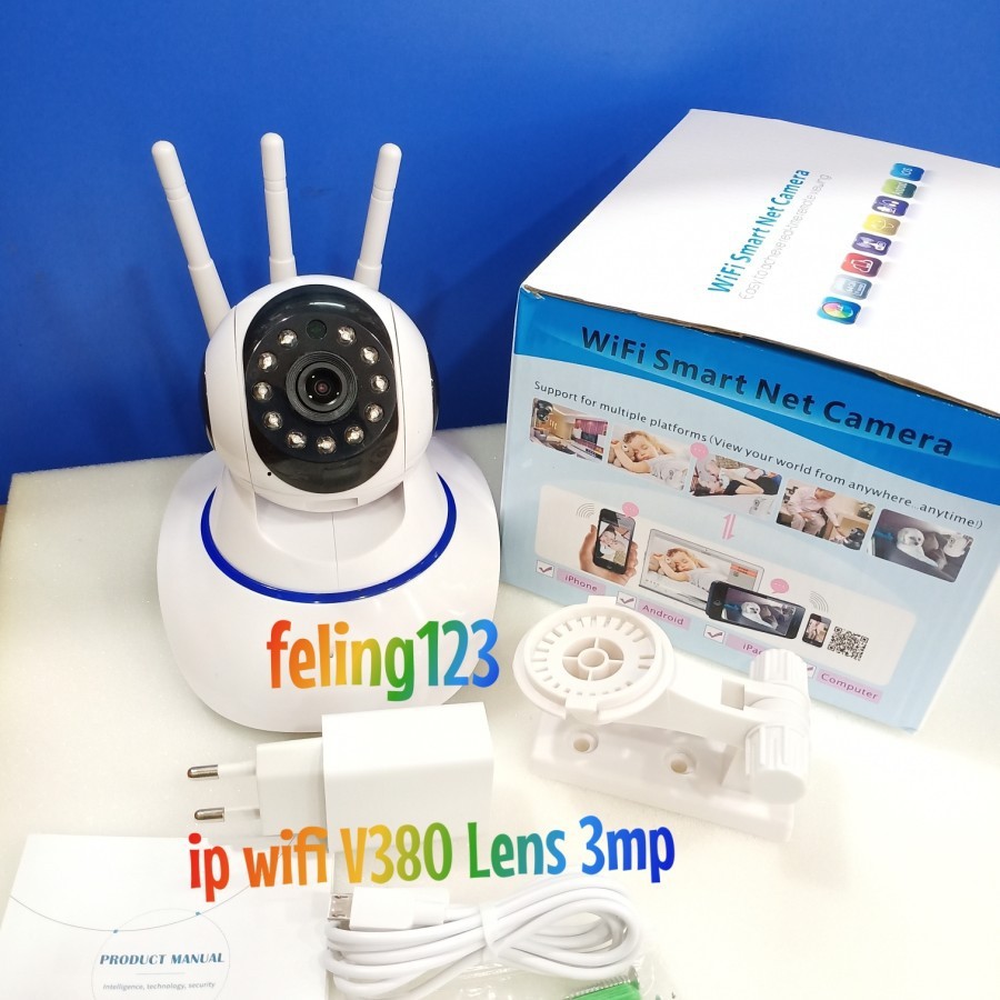 IP Camera CCTV WIRELESS Wifi 3 Antena V380