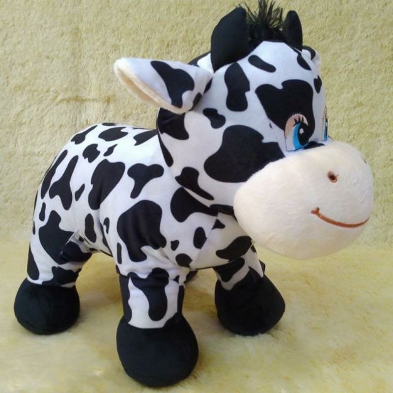 Boneka sapi printing bahan halus