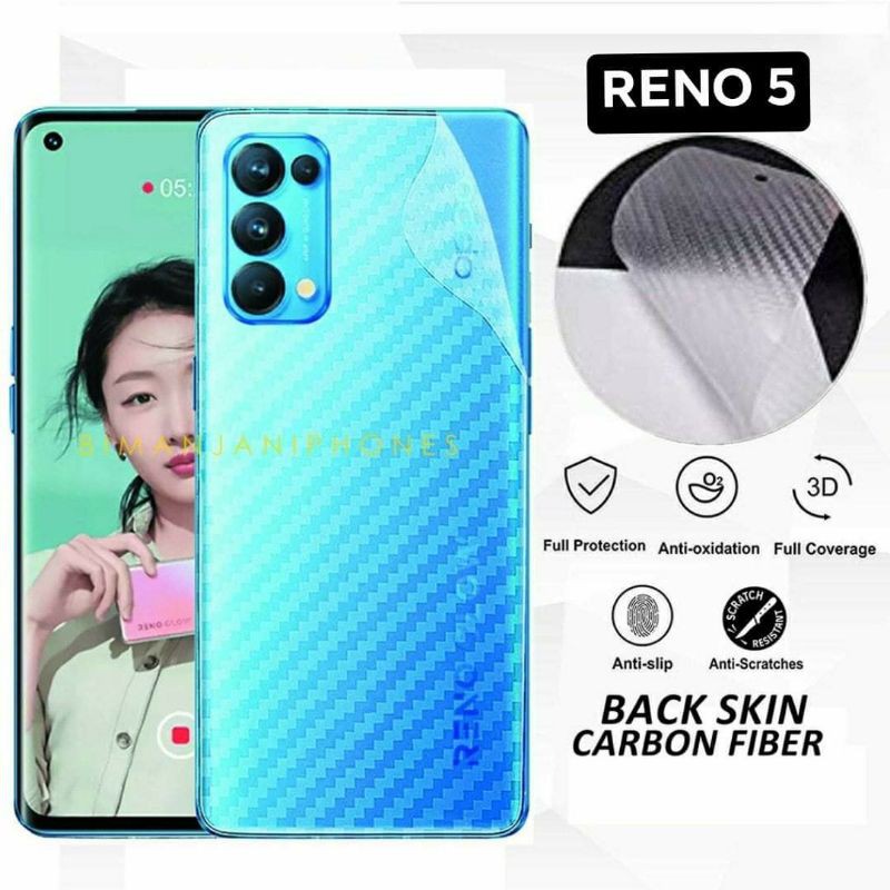 OPPO RENO 5, Garskin SKIN Carbon
