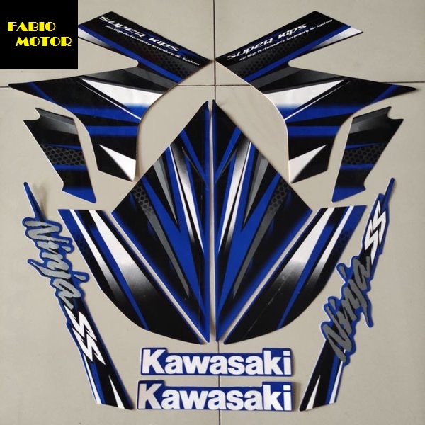 striping kawasaki ninja ss 2013 biru