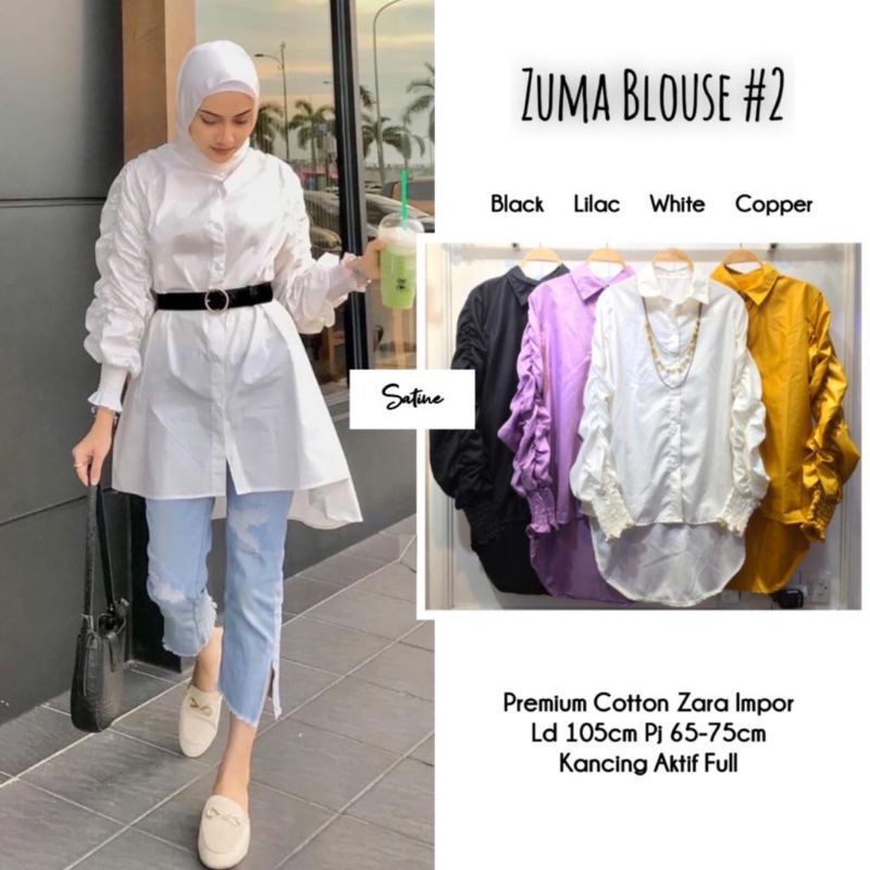 ZUMA BLOUSE#2/PAKAIAN WANITA/TUNIK/KEKINIAN/VIRAL/TERLARIS/TERMURAH/KOREAN STYLE