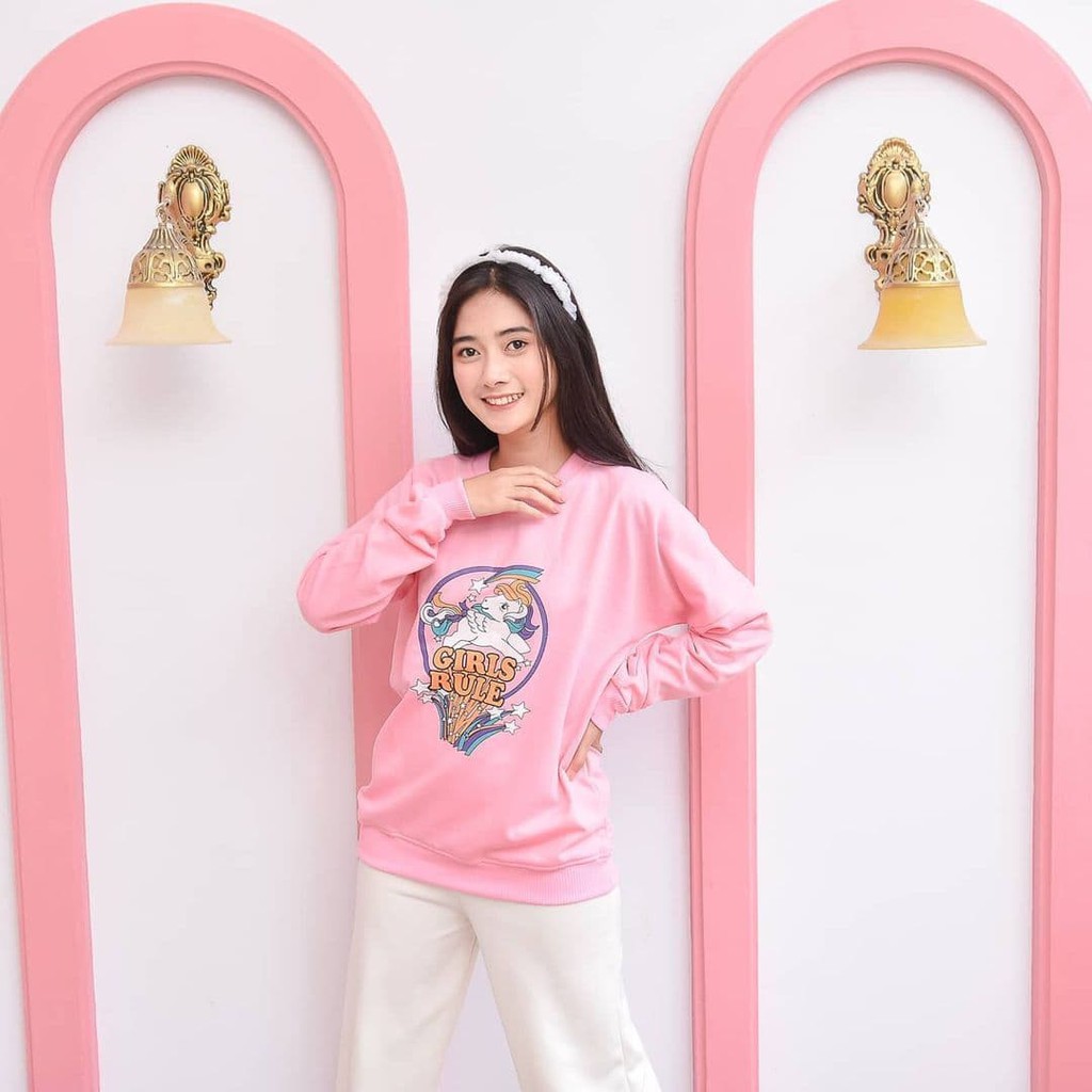 Nara Grosir - Girl Rules Unicorn | Fashion Terkini | Sweater Termurah