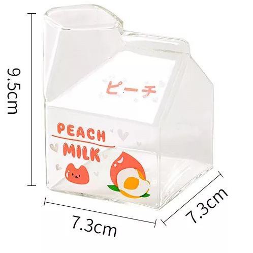 

Olivia Milk Carton Glass - Peach