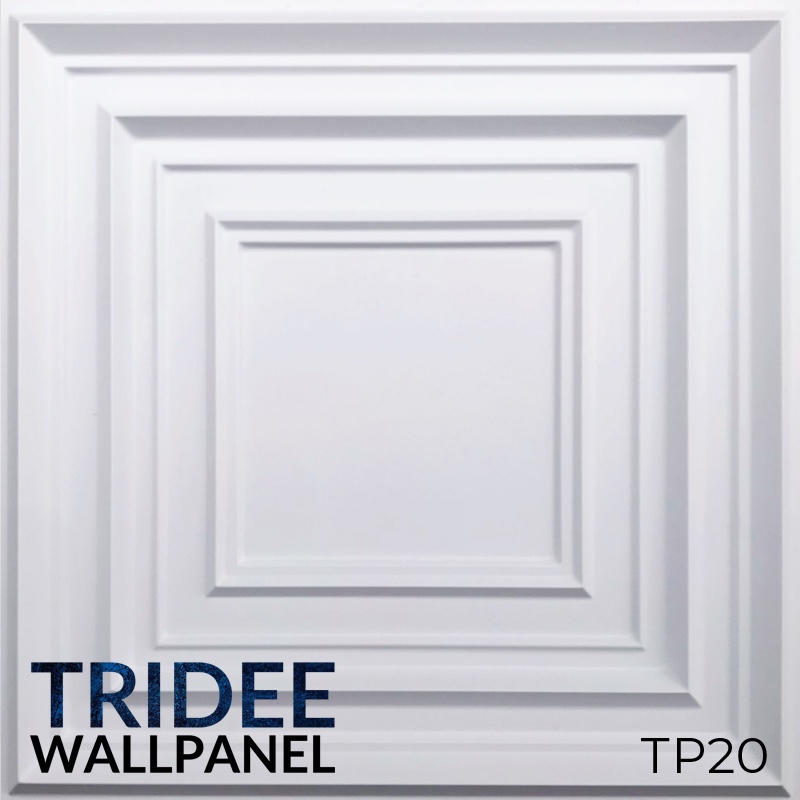 TRIDEE WALLPANEL | WALLPAPER DINDING DEKORASI | WALL PANEL 3D DINDING PVC-TP20 FRAME
