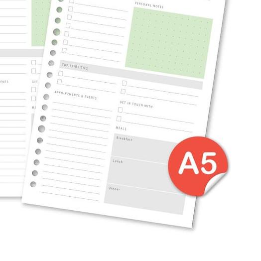 

➴ A5 Loose leaf - Daily Planner 80 gsm by Bukuqu ➽