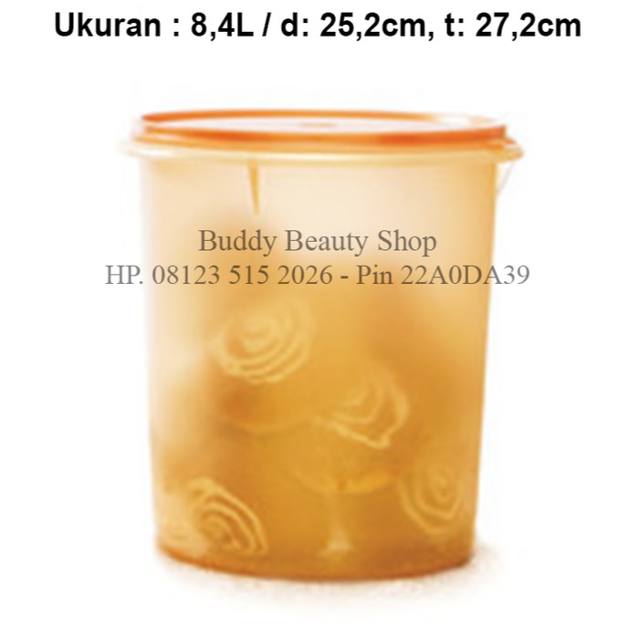 Giant Canister Gold Toples Besar Wadah Makan Toples Makanan Toples Kue