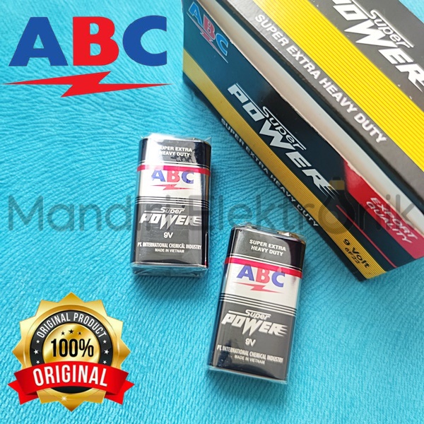 Baterai ABC Super Power 9V Batre 9 Volt ABC Super Power - Baterai Kotak 9 v