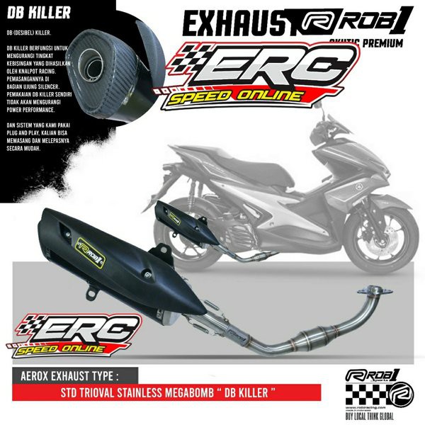 KNALPOT ROB1 AEROX 155 TRIOVAL MEGA BOMB DB KILLER