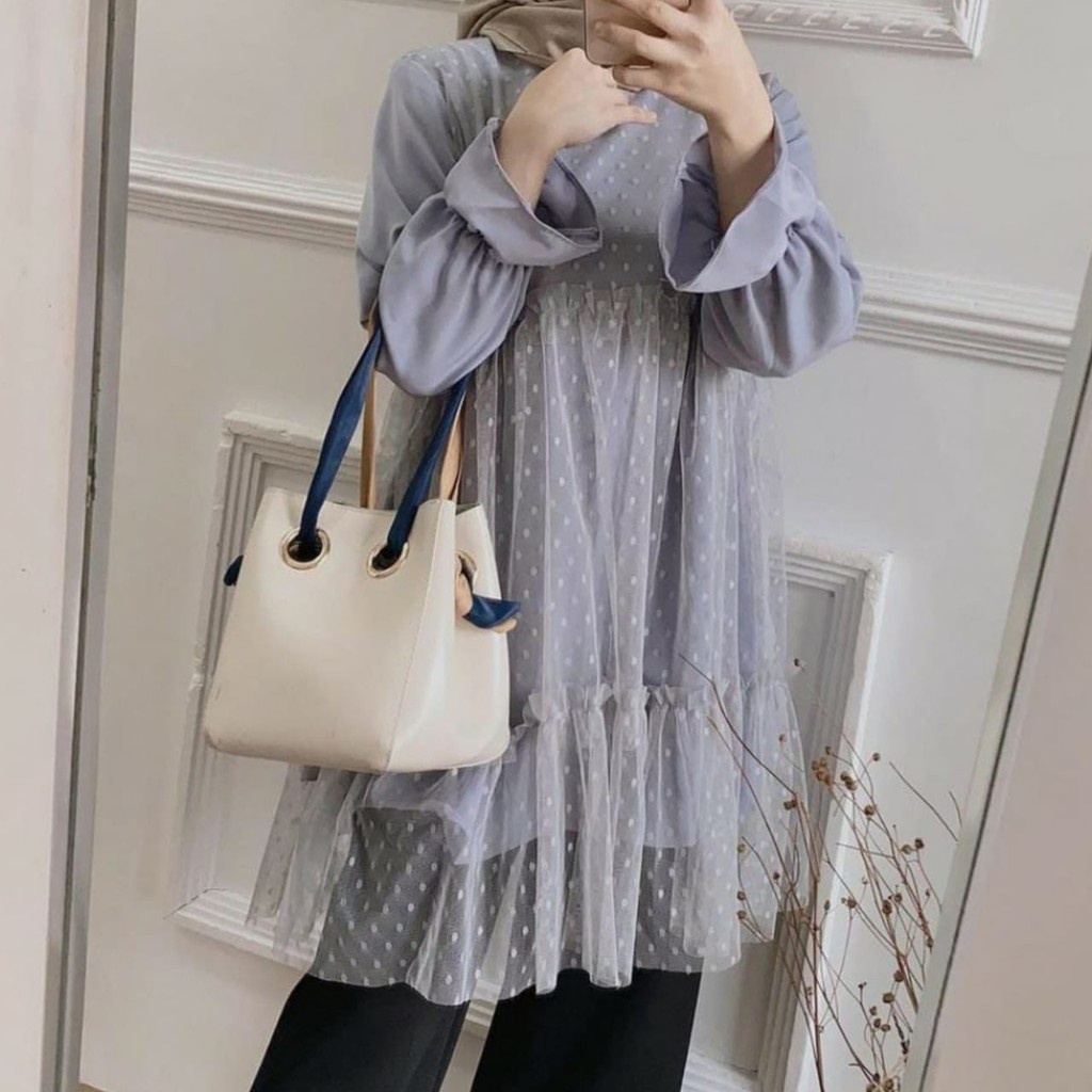 [BISA COD] BLOUSE ATASAN WANITA MODEL TILE DOTY | BLOUSE PESTA UNTUK KONDANGAN PREMIUIM TILE IMPORT 