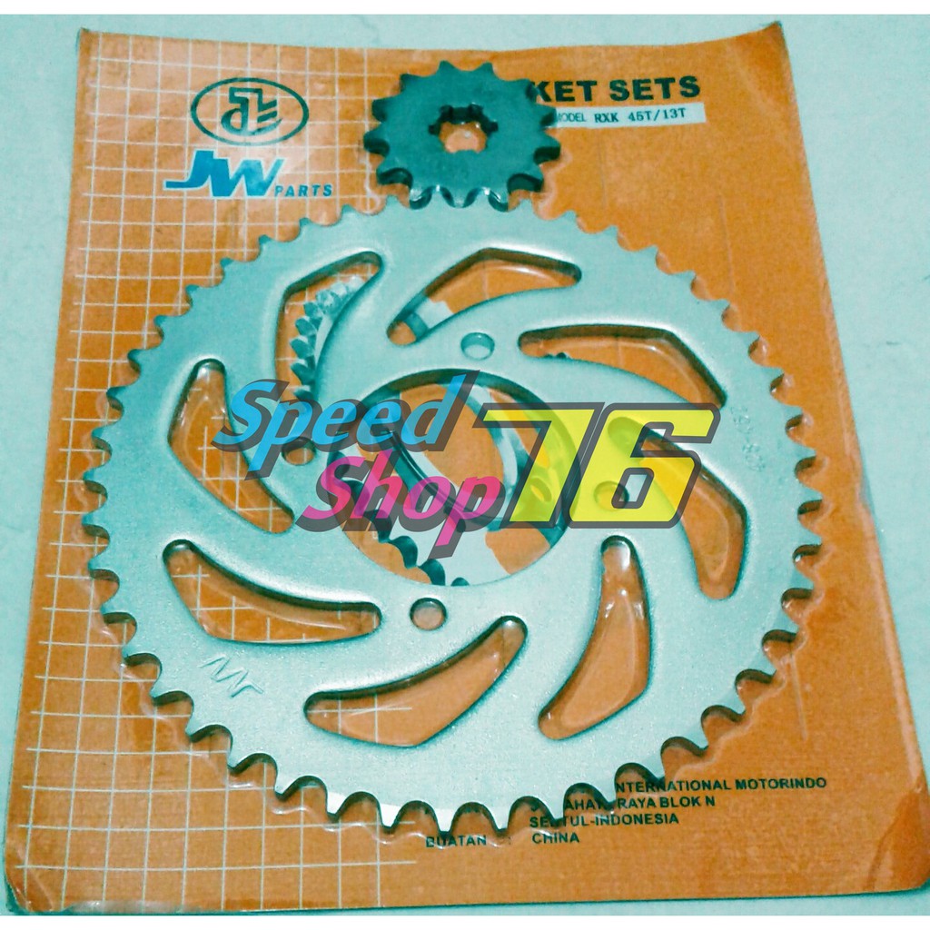 SP76 GEAR SET GIR PAKET DEPAN BELAKANG 428 - 45T - 13T RX KING RXS ALFA F1 F1ZR VEGA R CRYPTON