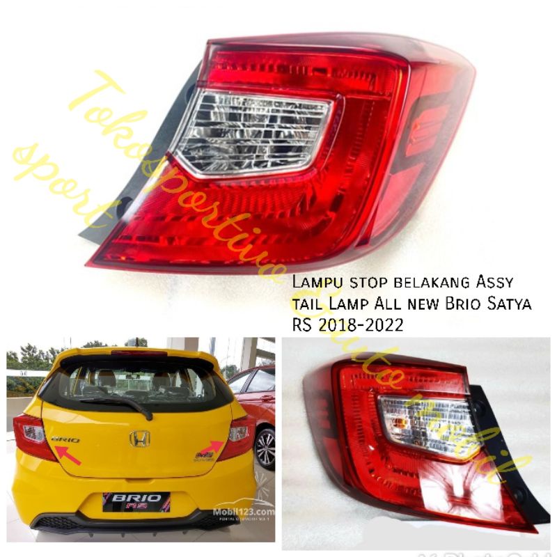 Lampu Stop Tail Lamp belakang Assy All new Brio Satya RS 2018-2022 model ORI