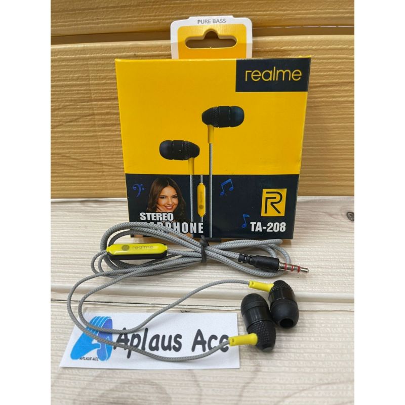 Handsfree Realme TA208 + Mic Stereo Earphone TA-208 Suara Bagus