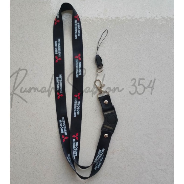 lanyard MITSUBISHI MOTORS gantungan kunci motor mobil / tali lanyard nametag gantungan leher id card