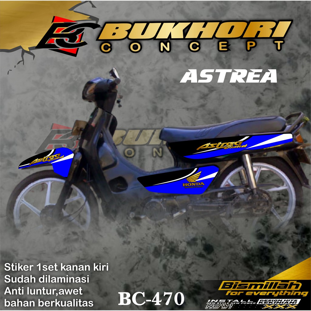 BC 470 Stiker Striping List Variasi Motor Grand Astrea Shopee Indonesia