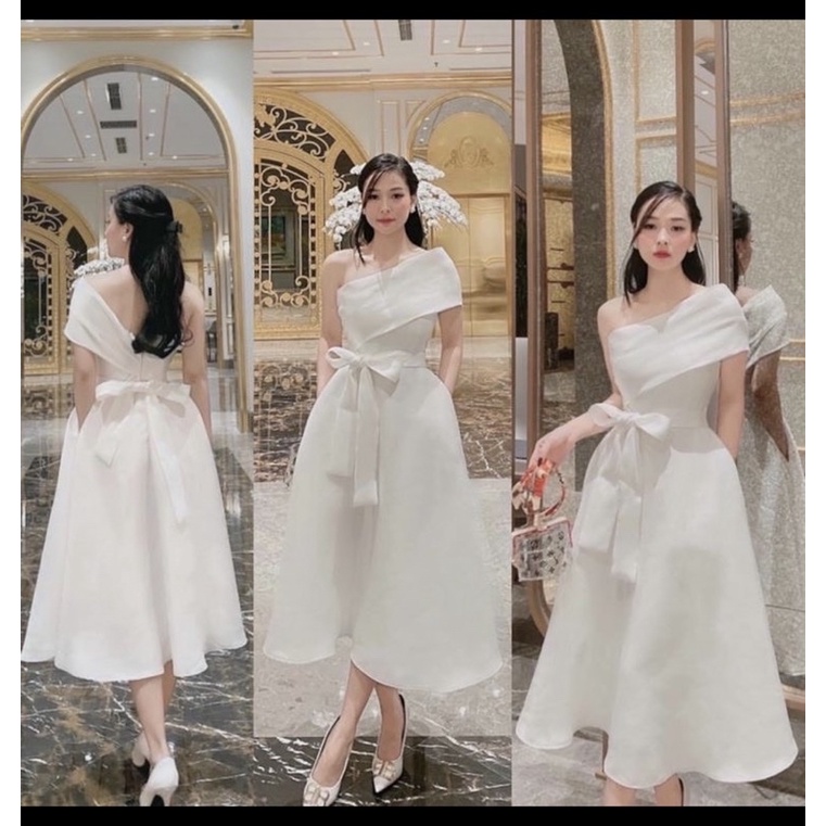 Custom Dress pesta putih/Dress casual/LongDress