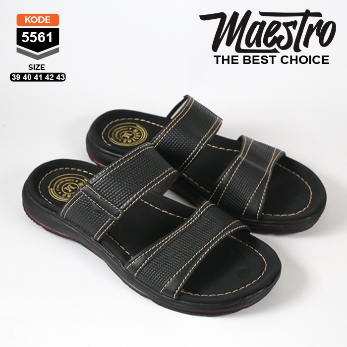 Sandal pria terbaru kekinian sendal slide cowok slop laki laki casual karet kulit dewasa selop simpel murah