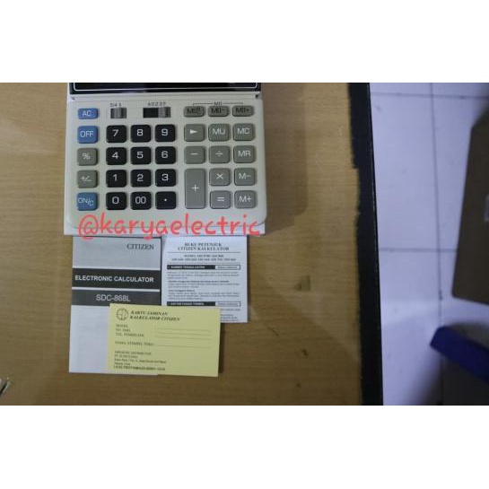 

۞ KALKULATOR / CALCULATOR CITIZEN SDC-868L ORIGINAL MADE IN PHILIPPINES ♚