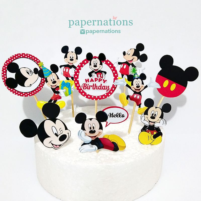 Cupcake Topper Mickey Mouse / Topper Mickey Mouse / Cake Topper Mickey Mouse