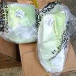 batok lampu depan dan spakbor depan klx 150bf warna hijau stabilo original