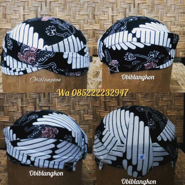 Blangkon Solo Hitam Putih