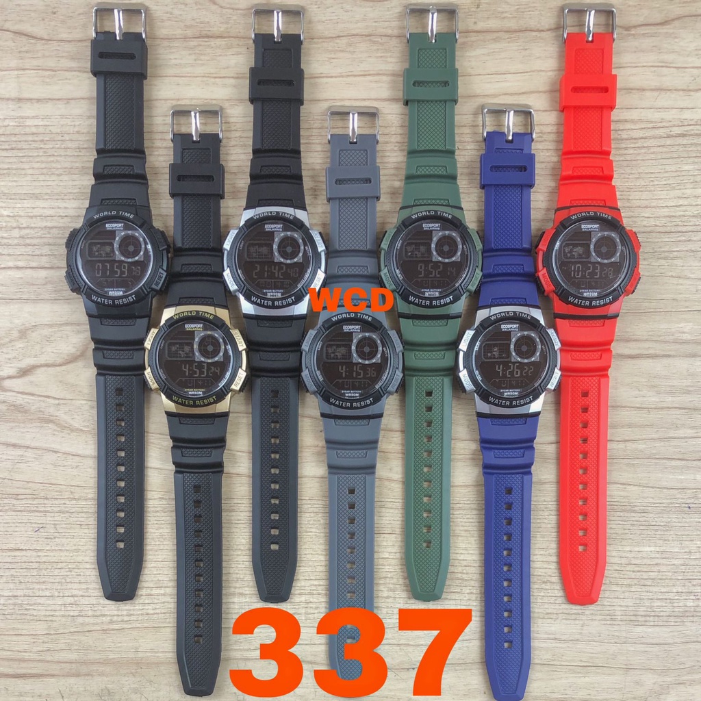 [DG] Jam Tangan Pria Sporty Ecosport Digital Rubber 337